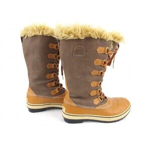 Sorel Joan of Arctic Womens Winter Boots Size 8 Brown Tall Faux Fur Waterproof